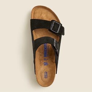 New In Box Birkenstock Arizona black Suede Women's Sandals Size 8 Or 39- Black